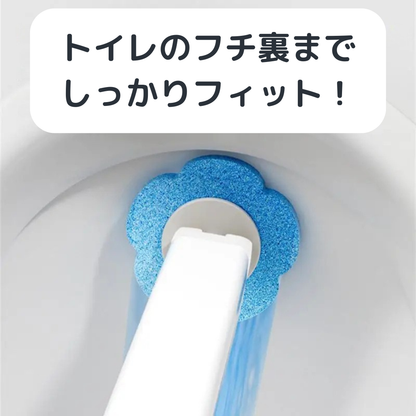 ワンタッチトイレブラシ(付け替えブラシ6個付き）
