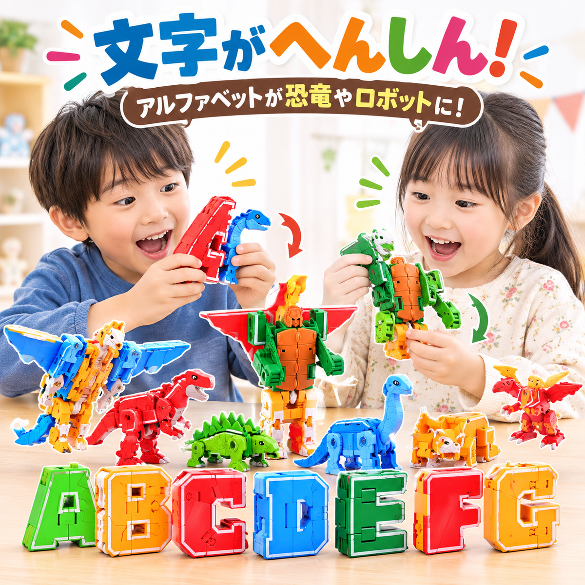 アルファベット変身ロボット