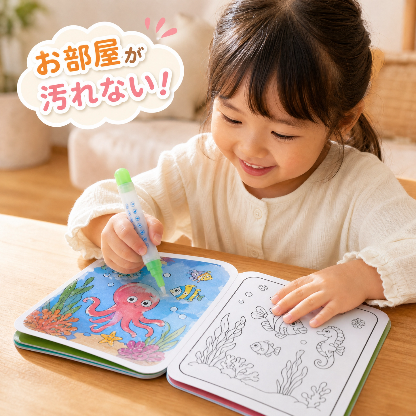 汚れない！マジック水お絵描きブック